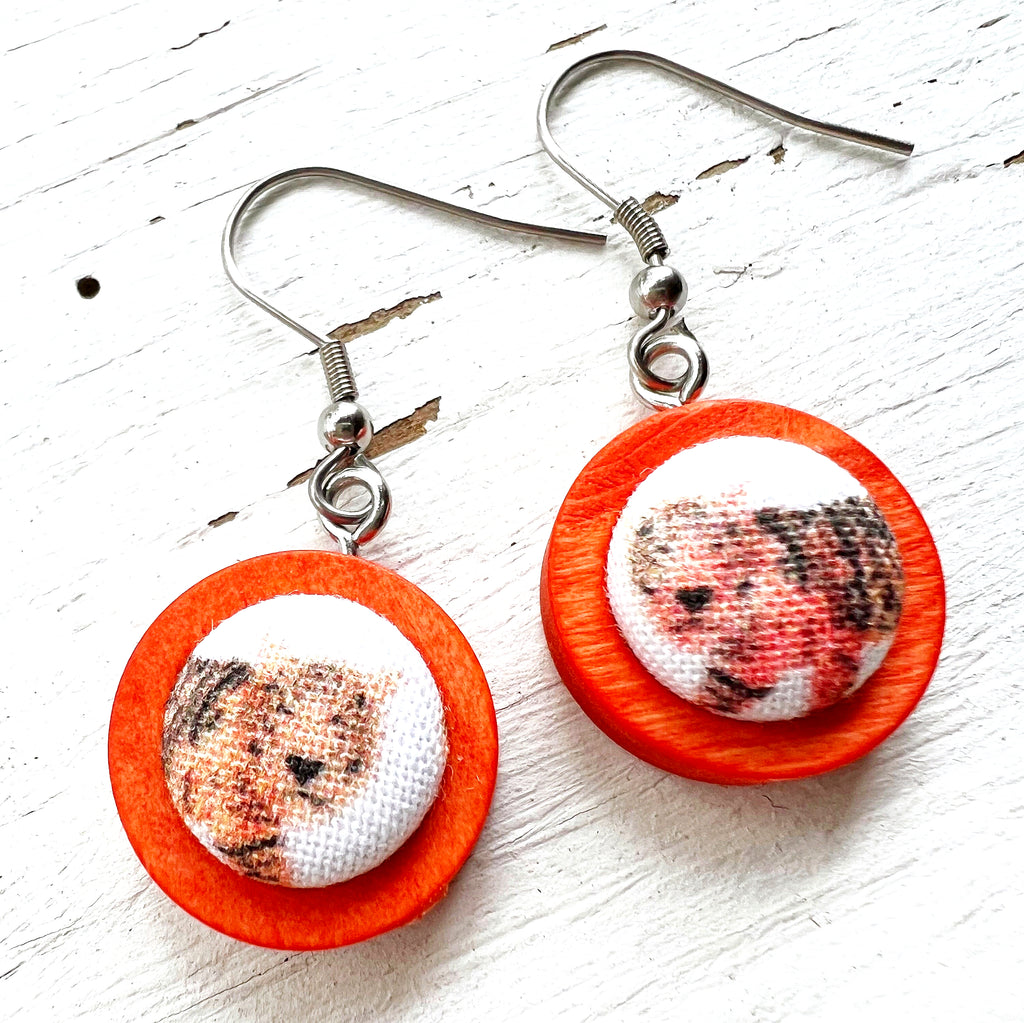 Bengals Jewelry -  Football Tiger Earrings