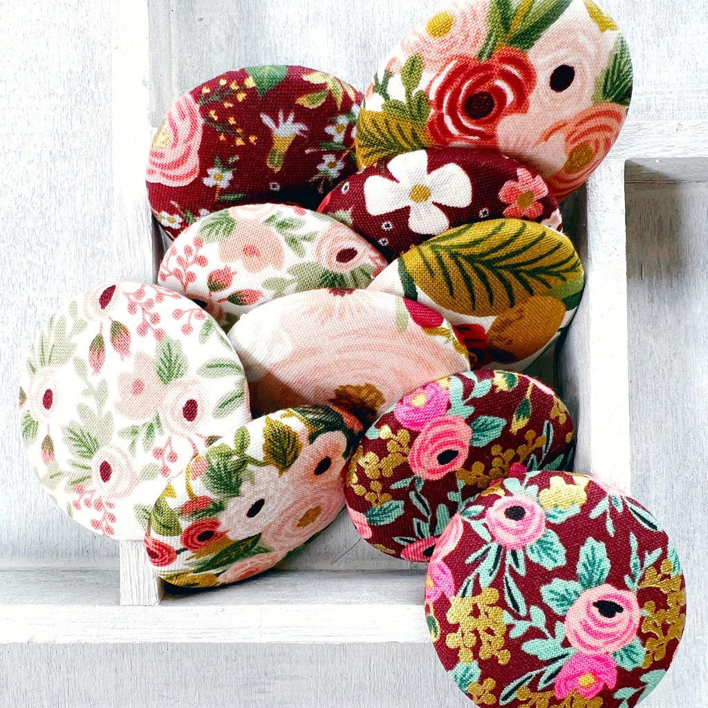 Sew On Buttons - Large Pink Flower Designer Buttons