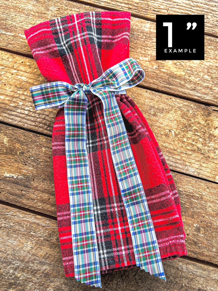 DIY Bows Plaid Christmas Wedding Decor - 27 Yds