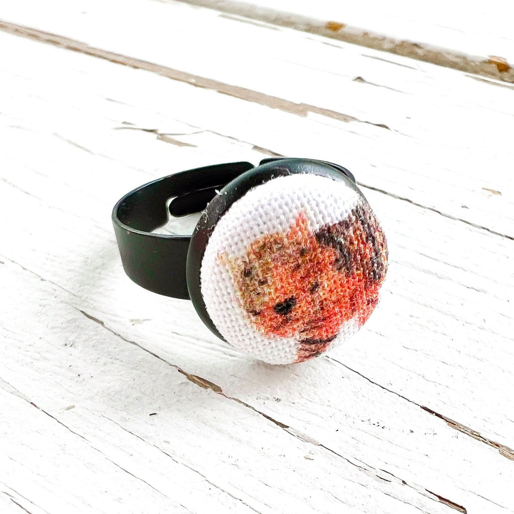 Adjustable Watercolor Tiger Football Ring