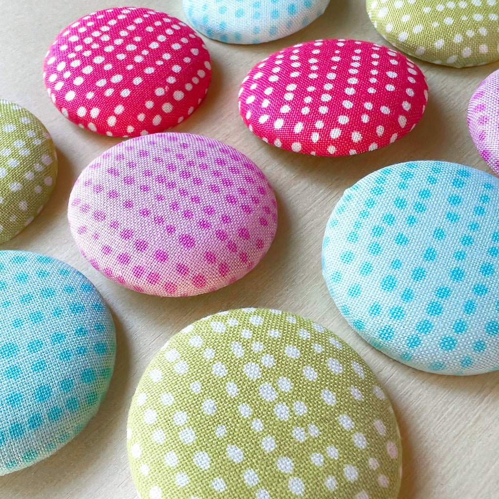 Handcrafted Polka Dot Buttons - DIY Sewing And Crafts