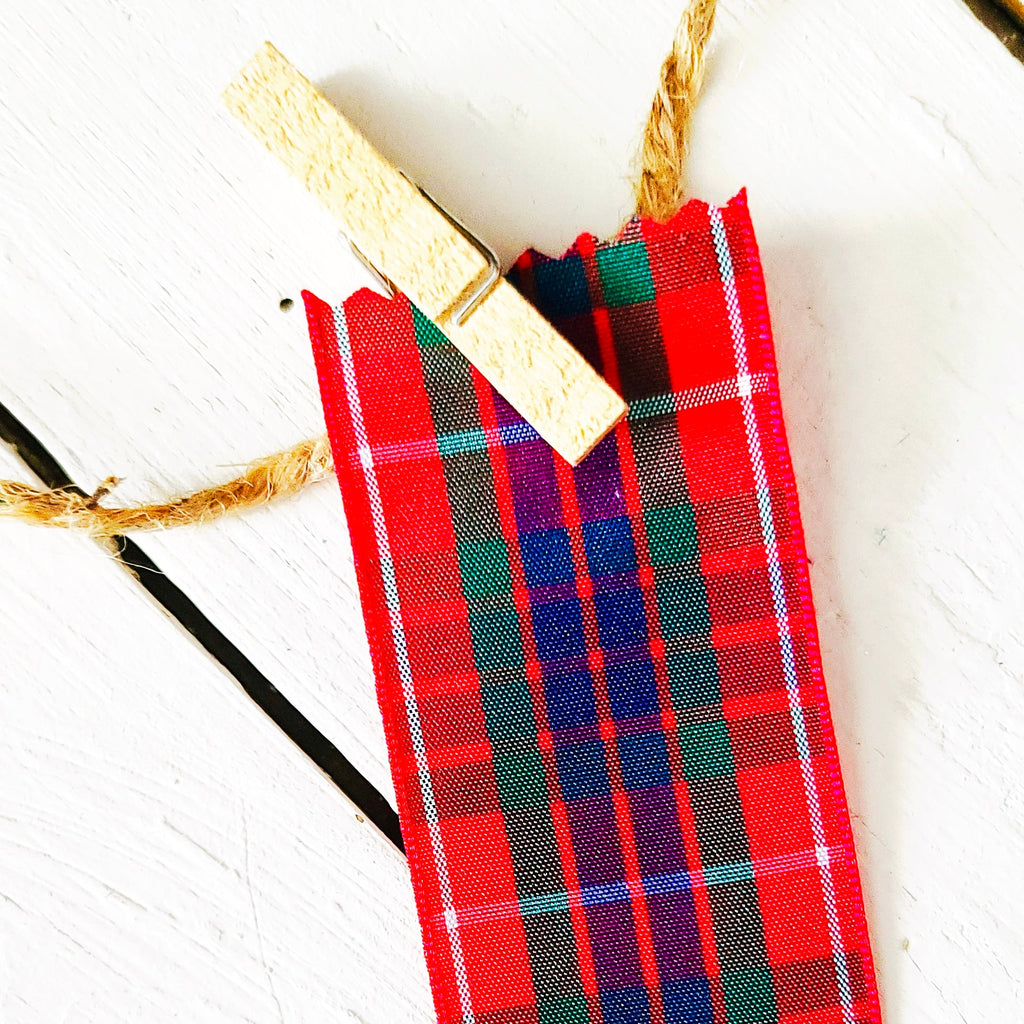 5 Yds Frazer Tartan Ribbon - Red Plaid 