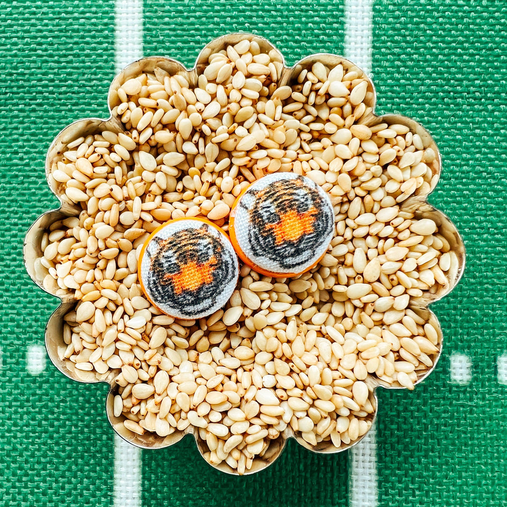 Bengals Jewelry - Tiger Face Studs 