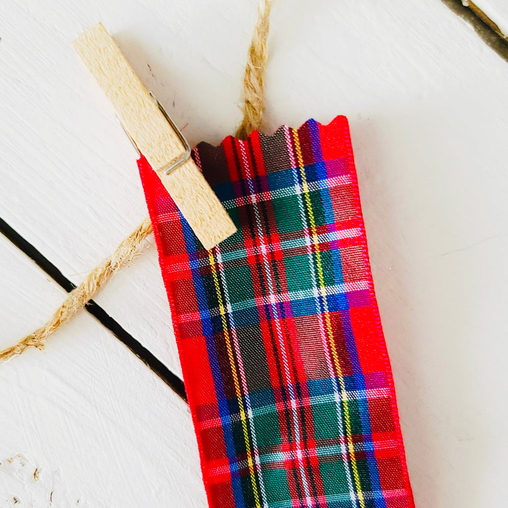 Scottish Tartan Christmas Ribbon - Plaid Wedding Craft Decor