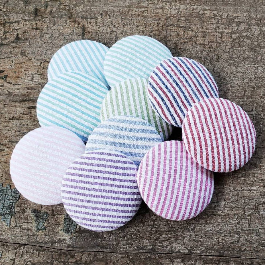 Handcrafted Seersucker Buttons For Sewing And Crafts