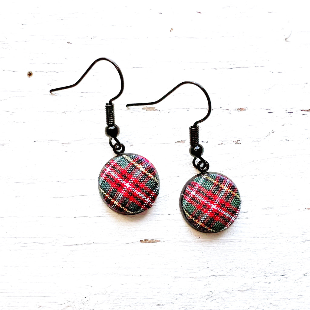 Wire Drop Earrings - Stewart Royal Tartan Jewelry