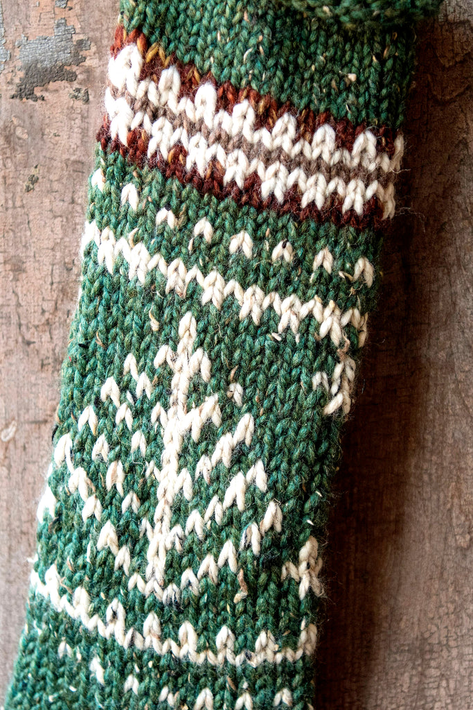 Custom Stockings - Knit Christmas Tree Stocking