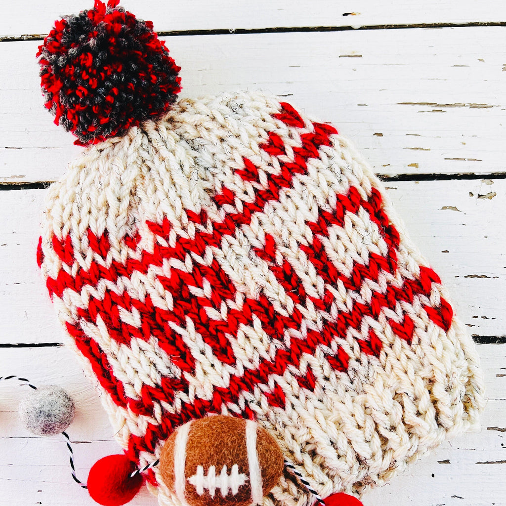 Ohio State Hand Knit Chunky Wool Hat 