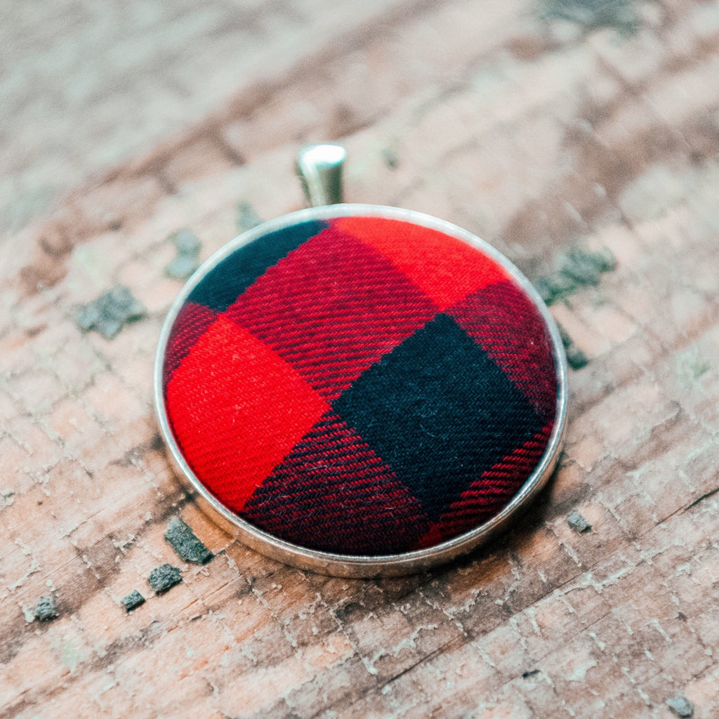 Necklace + Pendant - Buffalo Plaid 