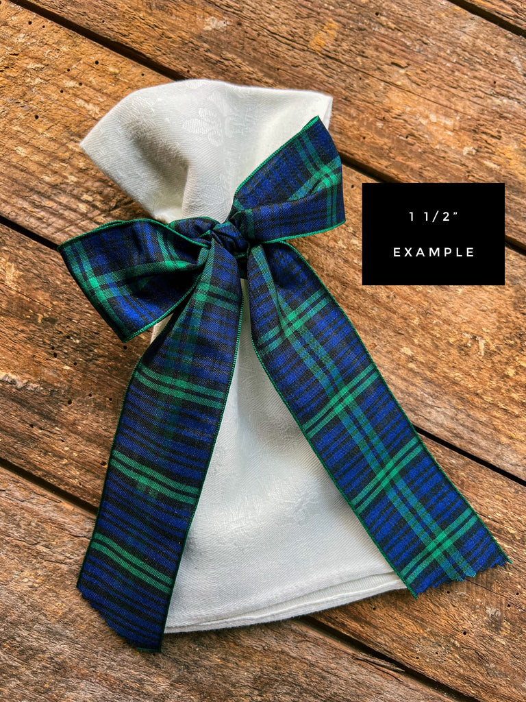 Black Watch Tartan Ribbon - Luxury Scottish Wedding 