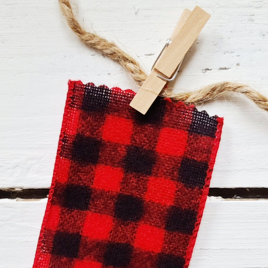 Wired Ribbon Spools - 5 Yds Of Buffalo Plaid Wired Ribbon