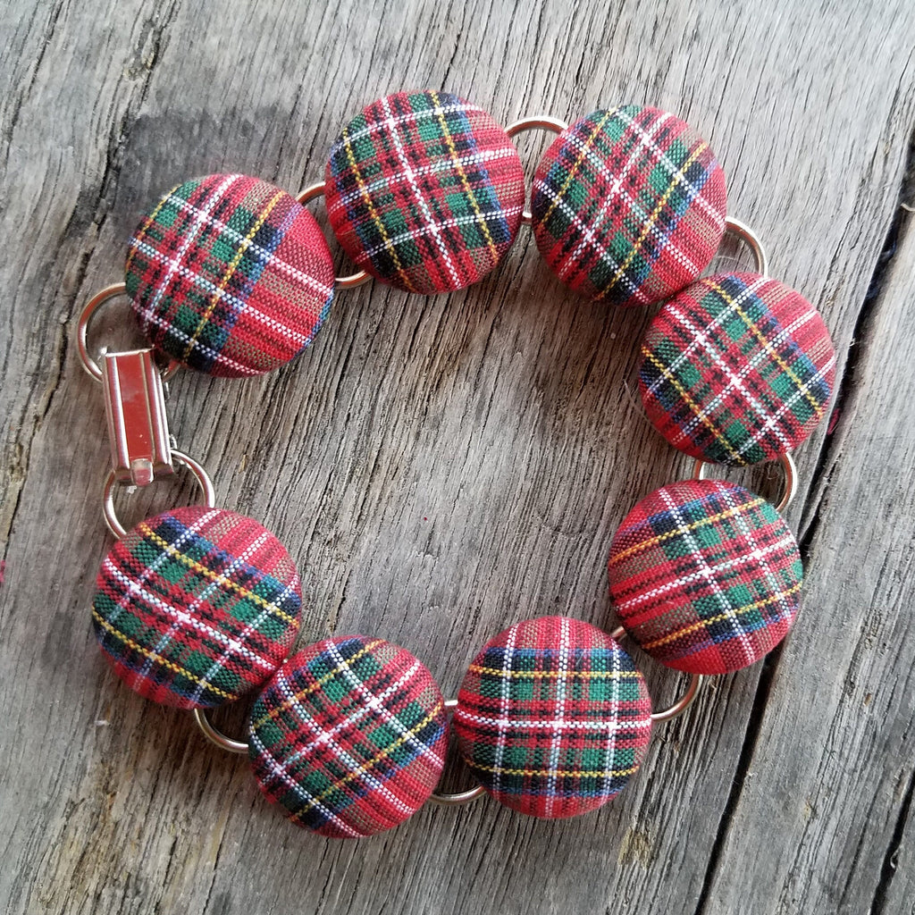 Stewart Royal Tartan Plaid Link Bracelet