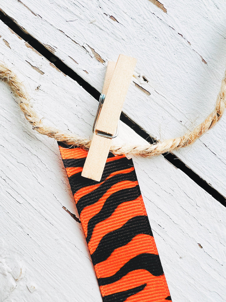 Orange & Black Grosgrain Ribbon - 7/8 inch width