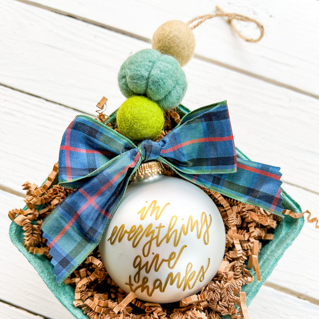 In Everything Give Thanks - Personalized Ornament