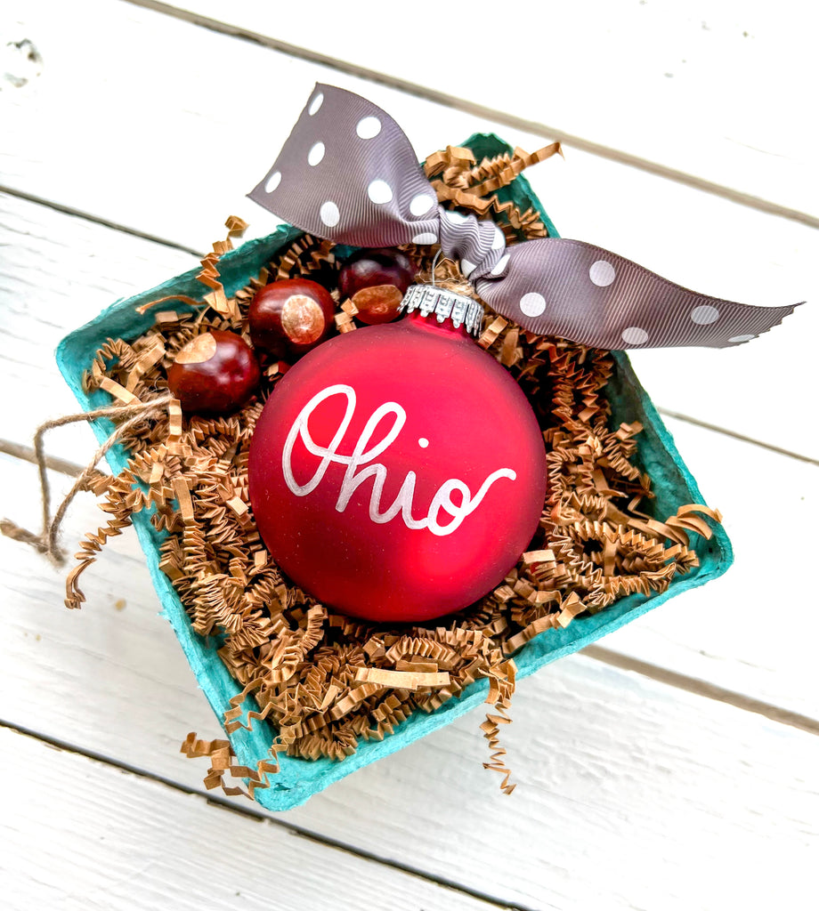 Ohio State Custom Script Ohio Ornament Christmas Gift