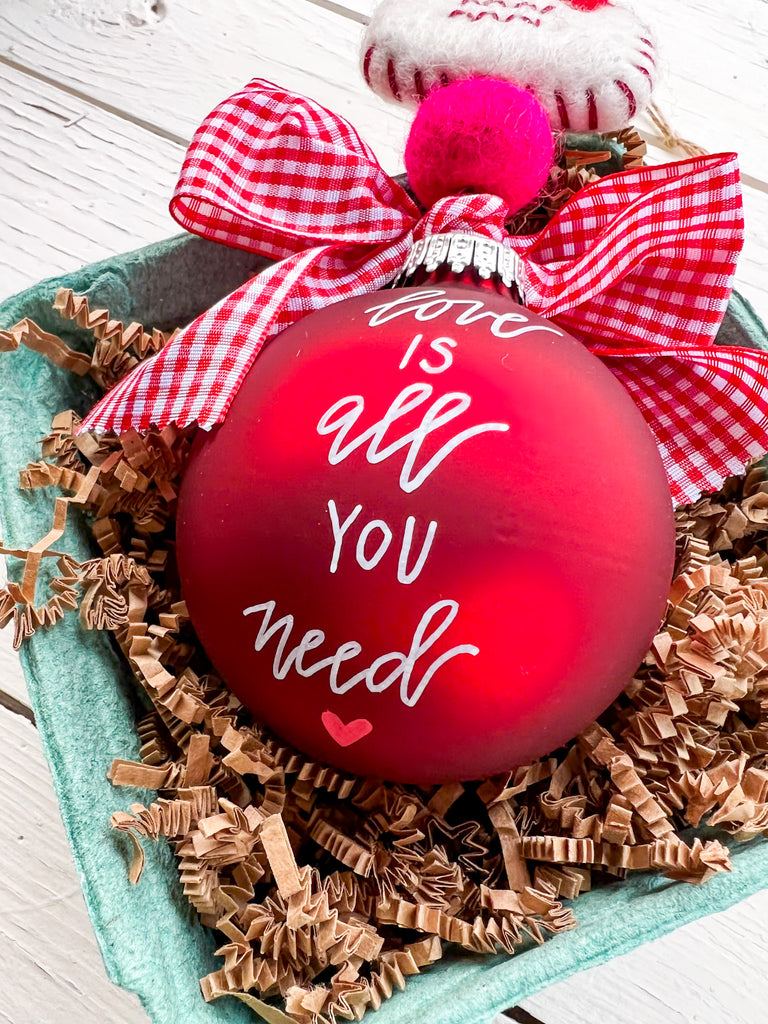 Love is All You Need Personalized Christmas Ornaments