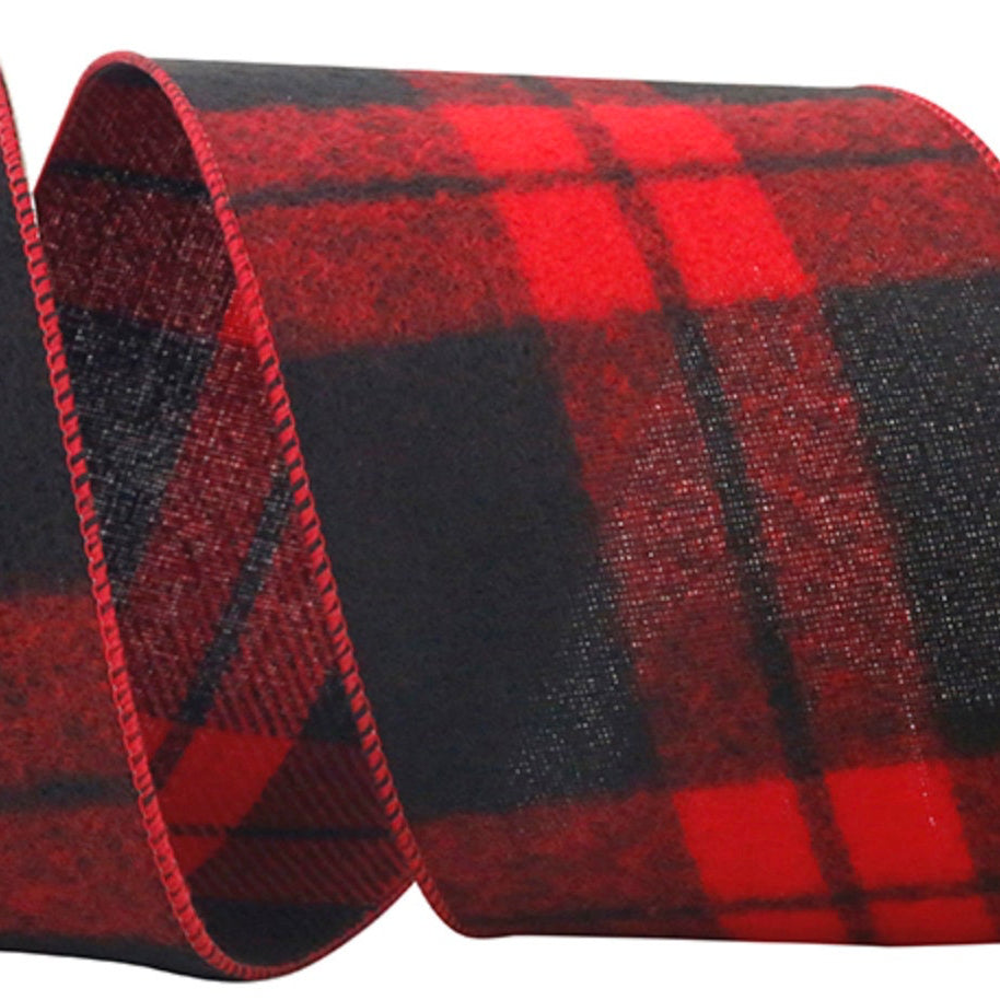 Wired Ribbon Spools - Buffalo Plaid Ribbon