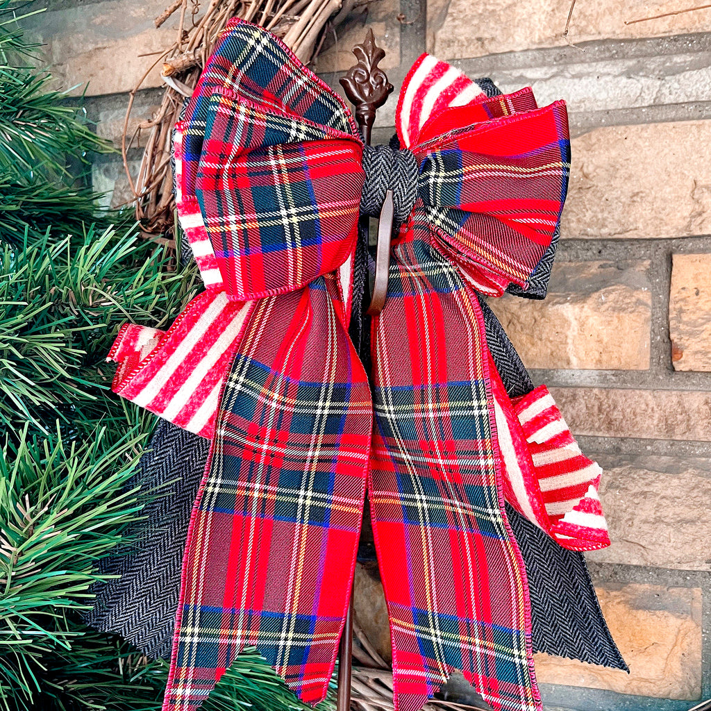 Oversized Bows - Large Rustic Christmas Bows For Wreaths 