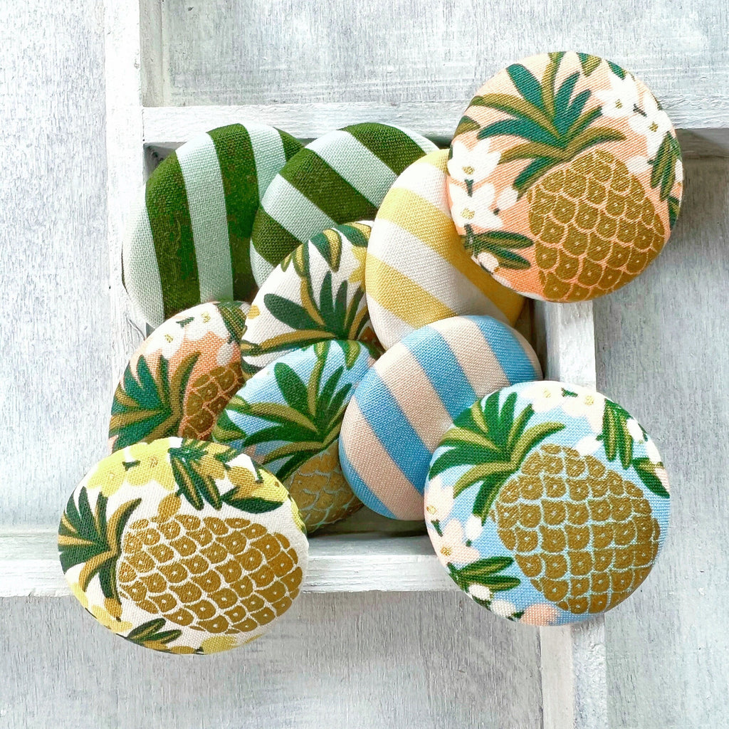 Sew On Buttons - Rifle Paper Co Designer Pineapple Buttons