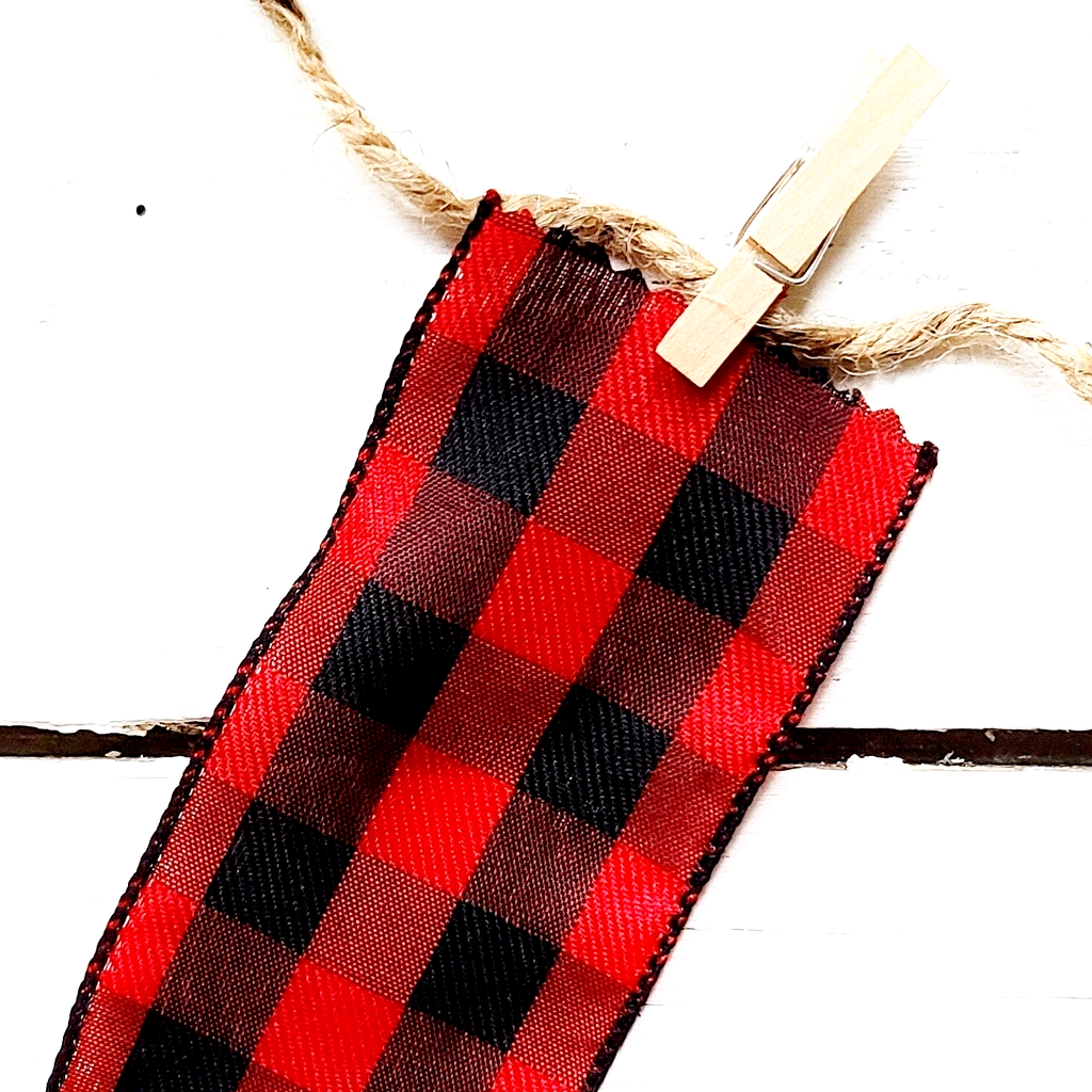 Wired Ribbon Spools - Craft Buffalo Plaid Wired Ribbon