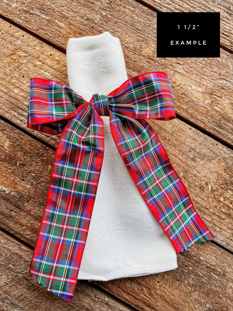 Scottish Tartan Ribbon - Royal Stewart For Decorating