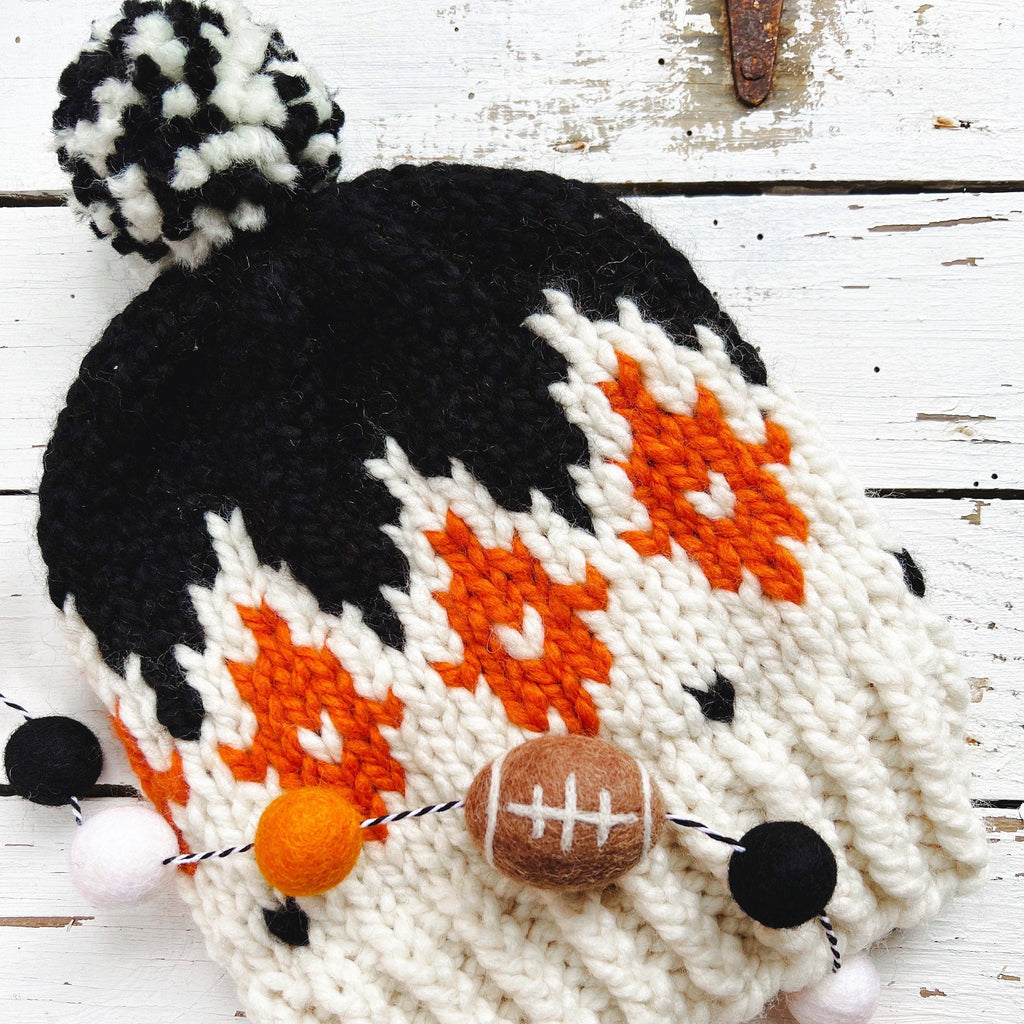 Cincinnati Football Hand-Knit Winter Hat