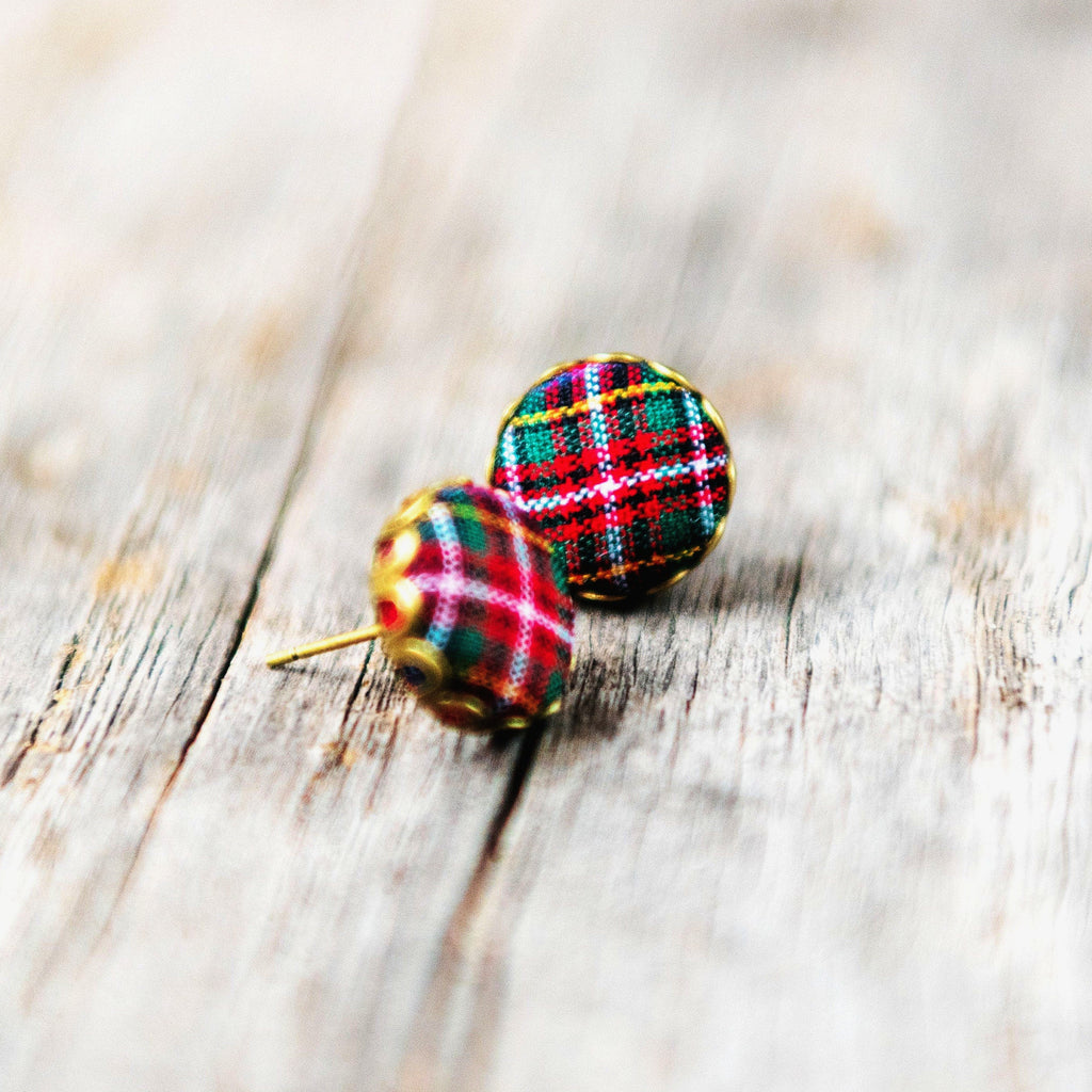  Red Plaid Jewelry Set For Her