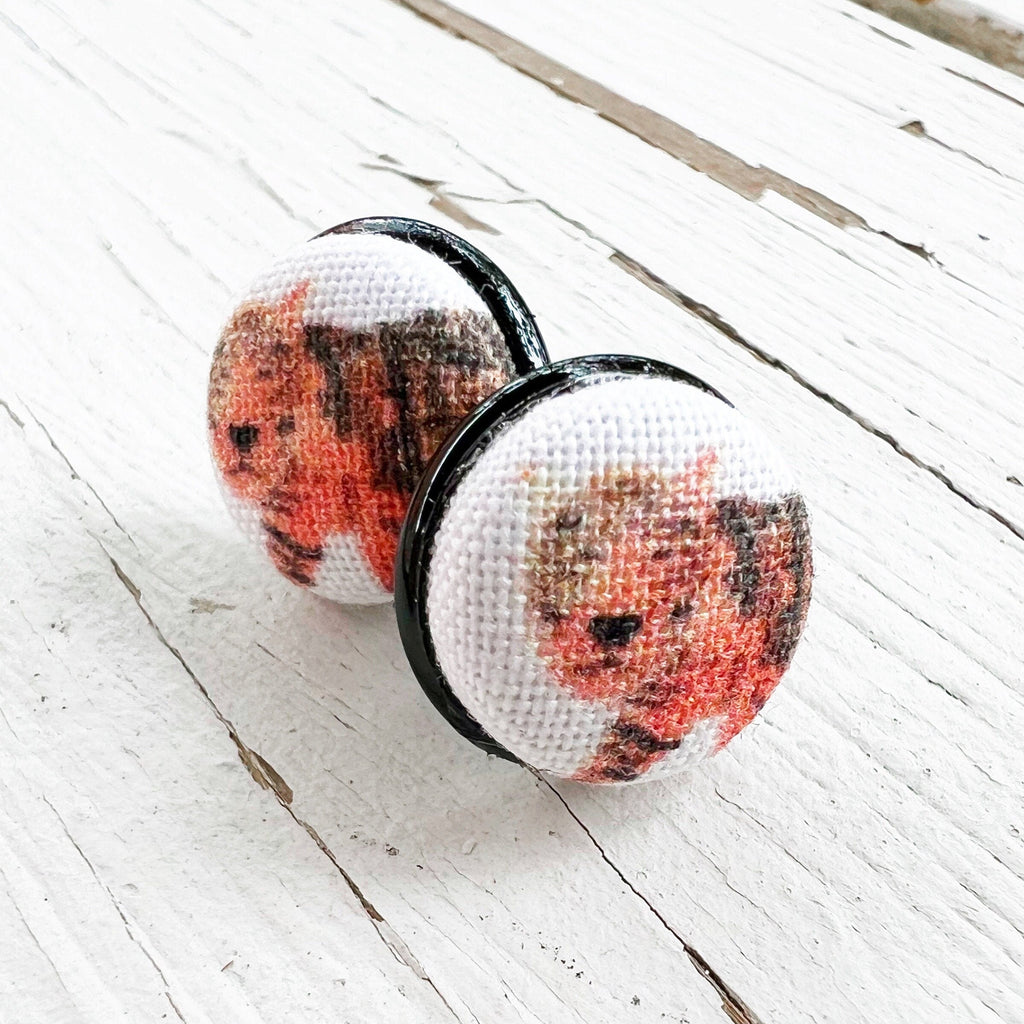 Bengals Jewelry - Watercolor Tiger Stud Earrings 