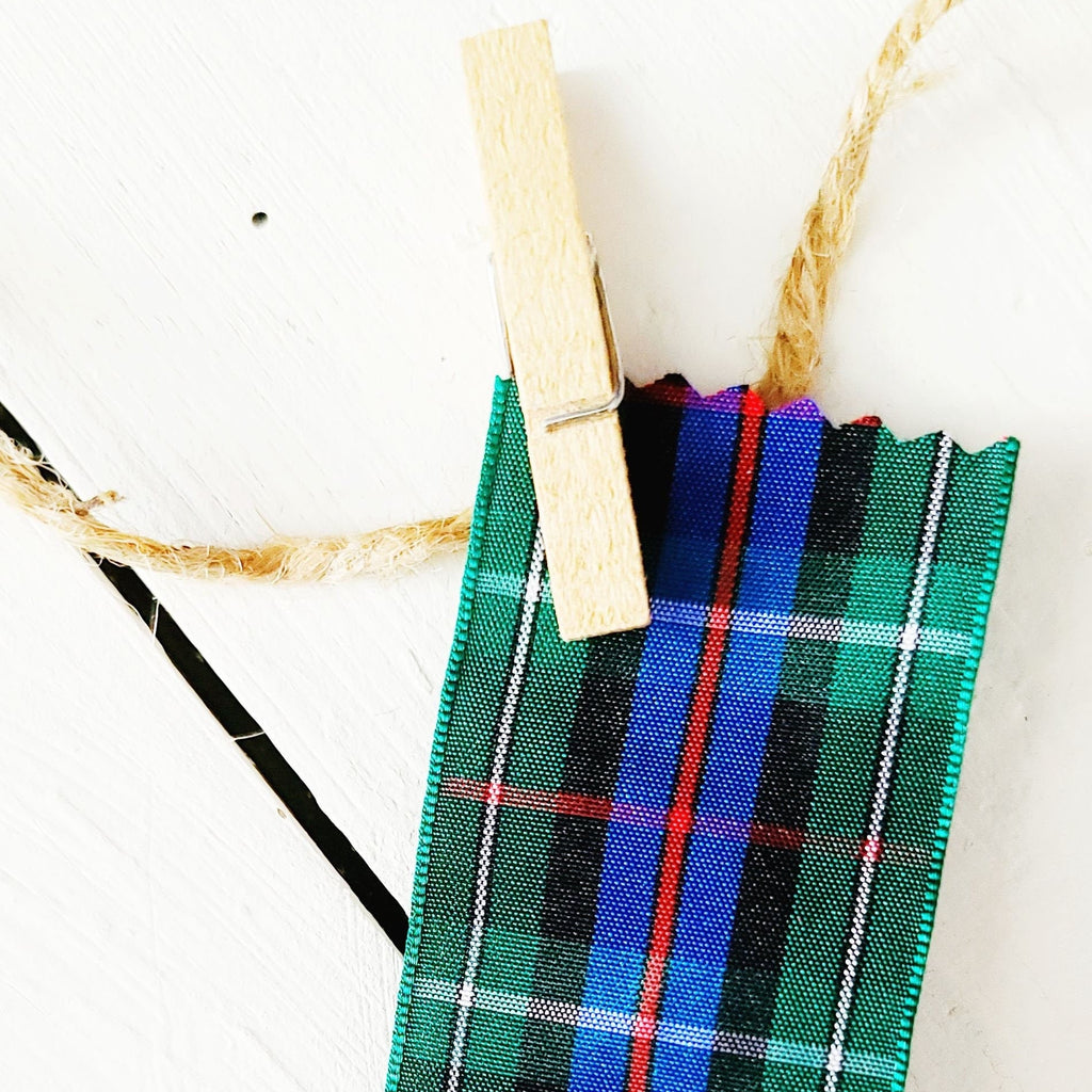 Clan Rose Tartan Plaid Ribbon For Wreaths Or Bows 