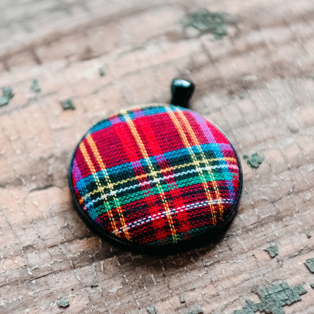 Necklace + Pendant - Handmade Stewart Tartan Necklace 