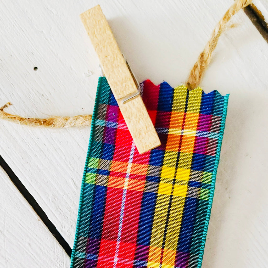 Scottish Edinburgh Tartan Christmas Trim - END OF SPOOL Cut