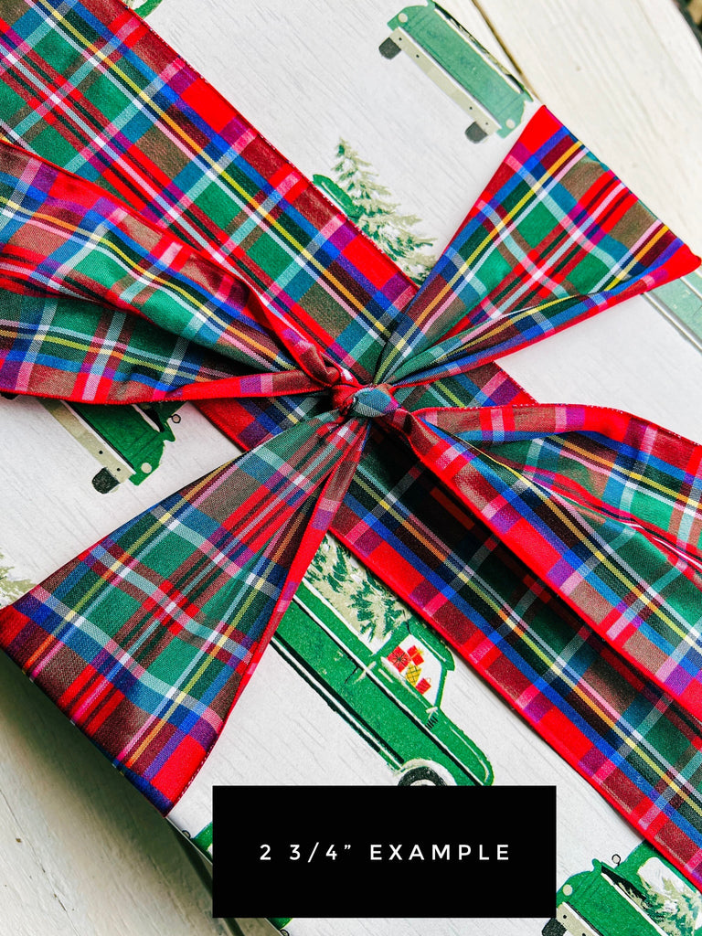 Royal Stewart Tartan Christmas Ribbon For Large Bows - 5 Yds