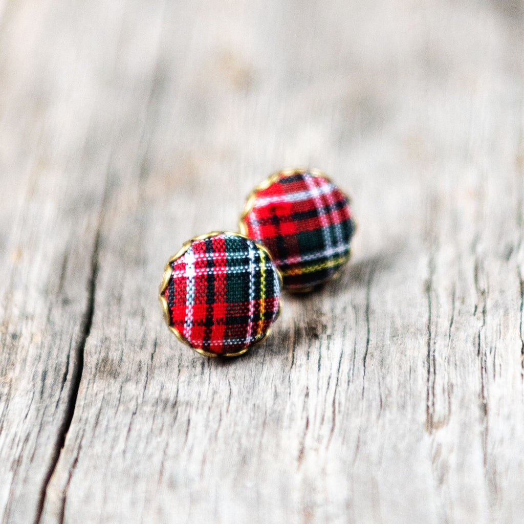 Earring Studs - Stewart Dress Tartan Stud Earrings