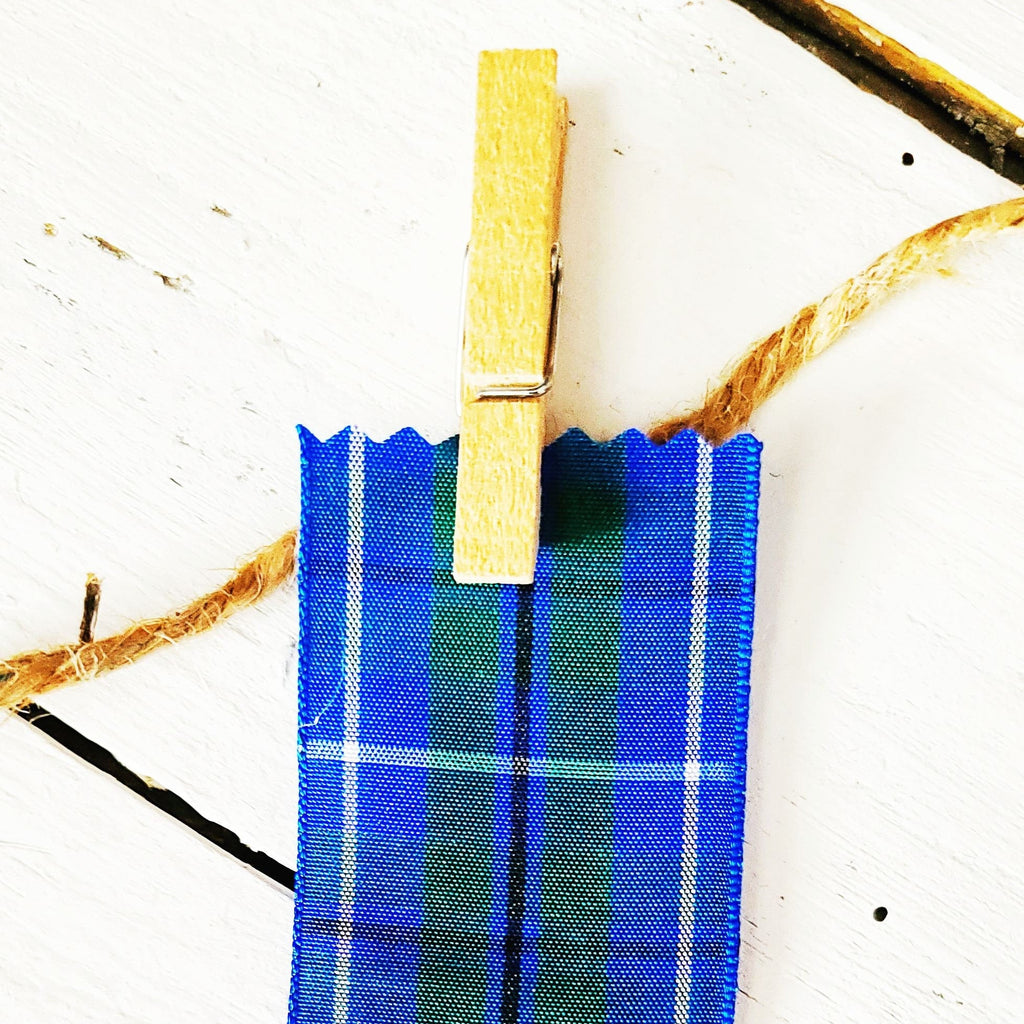 Scottish Tartan Ribbon - Douglas END Of SPOOL Cuts