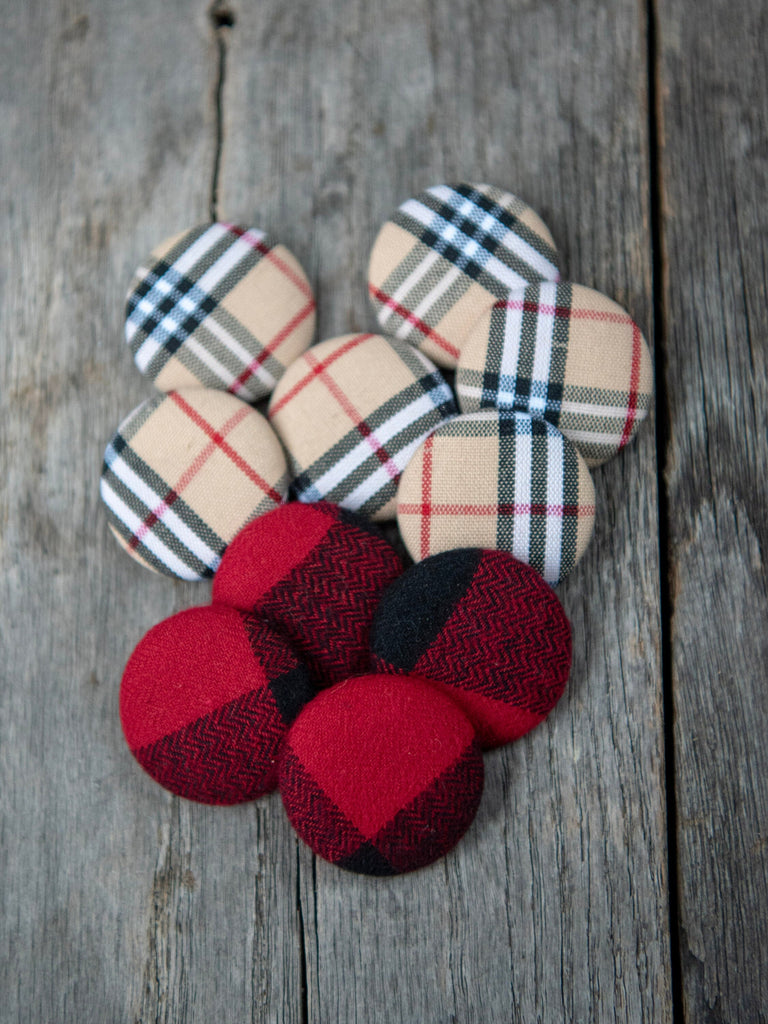 Sew On Buttons - Plaid Buttons For Sewing And Crafting