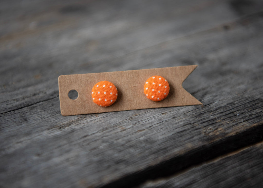 Small  Stylish Post Earrings With A Flair Of Fun Dots