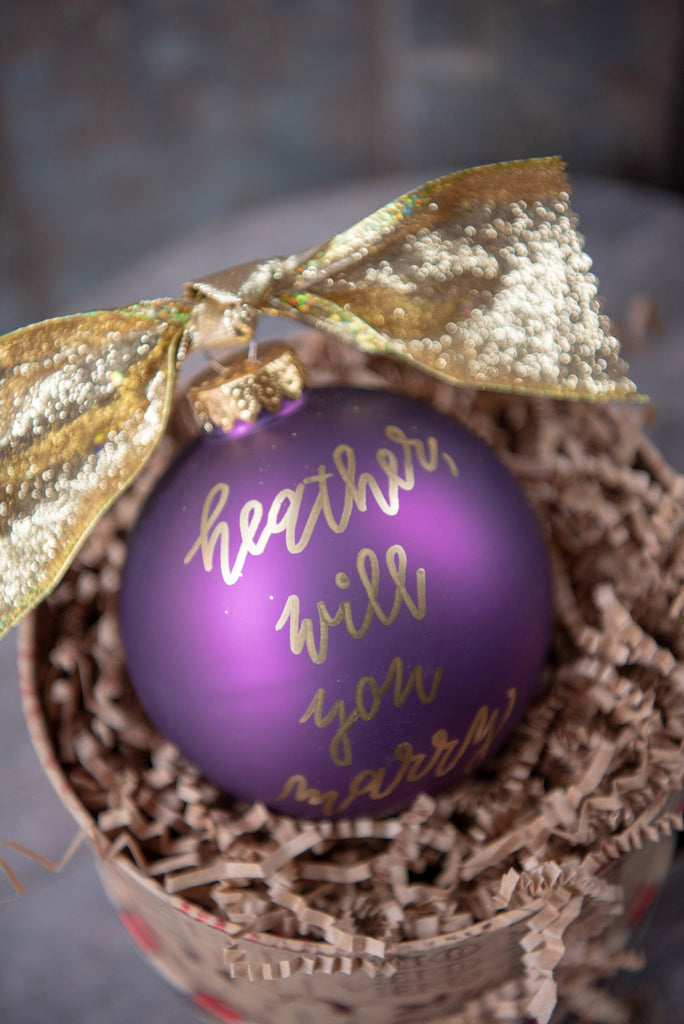 Unique Proposal Idea - personalized ornament