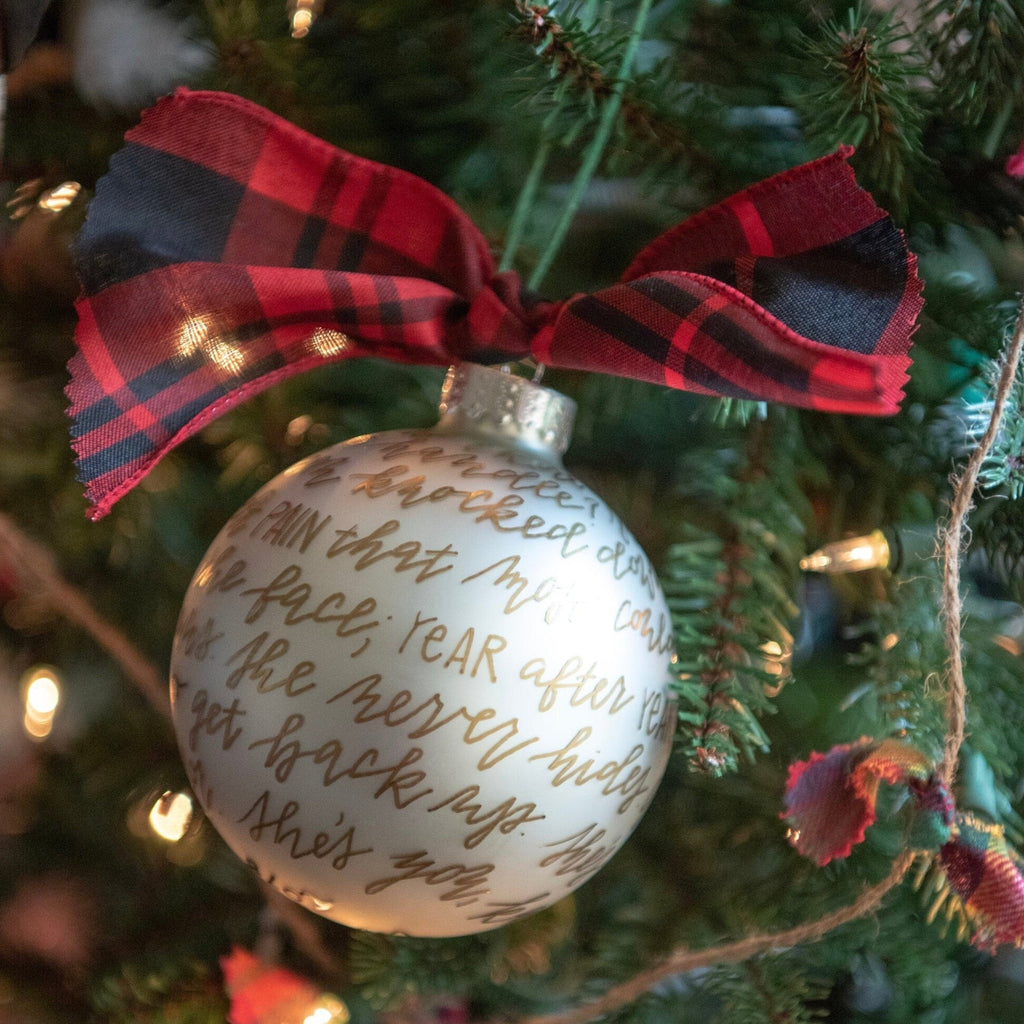 Custom Quote Ornaments -  Handwritten Long Quote On Ornament