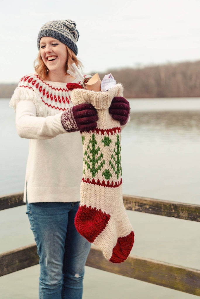 Personalized Christmas Tree Fair Isle Family Stockings