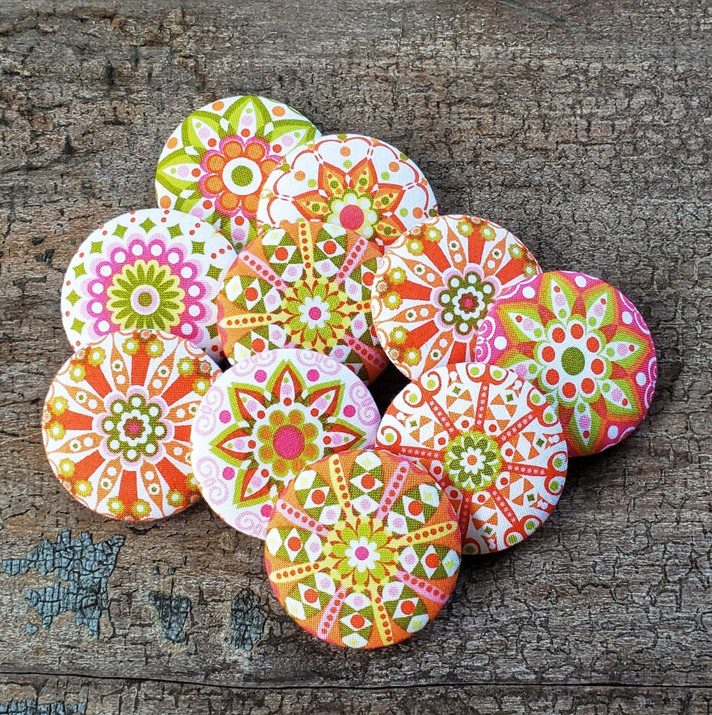 Handcrafted Flower And Fabric Buttons For & Crafts