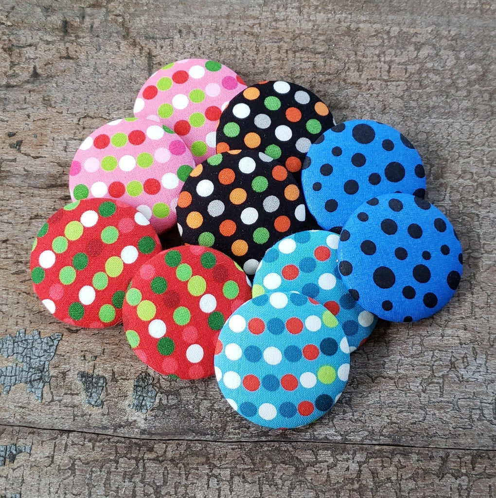 Sew On Buttons - Handmade Polka Dot Sewing Buttons