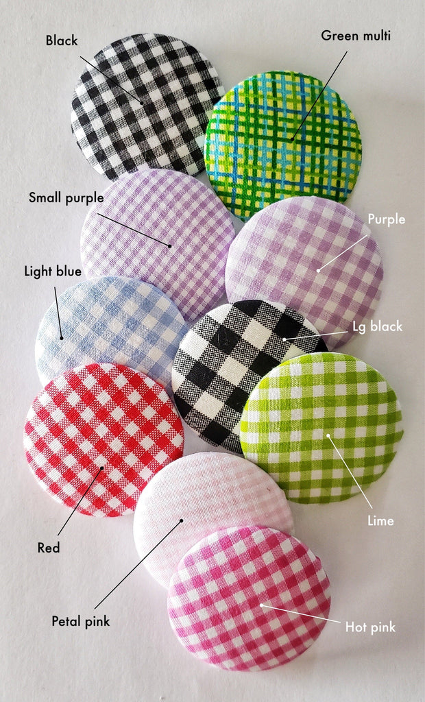 Large Gingham Plaid Buttons For Sewing And Jewelry Making