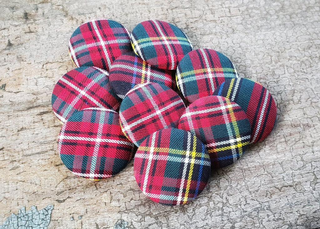 Stewart Black Tartan Handmade Decorative Shank Buttons