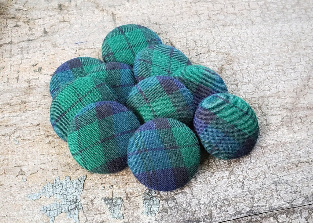 Tartan Fabric Buttons - Sewing Notions And Craft Supplies