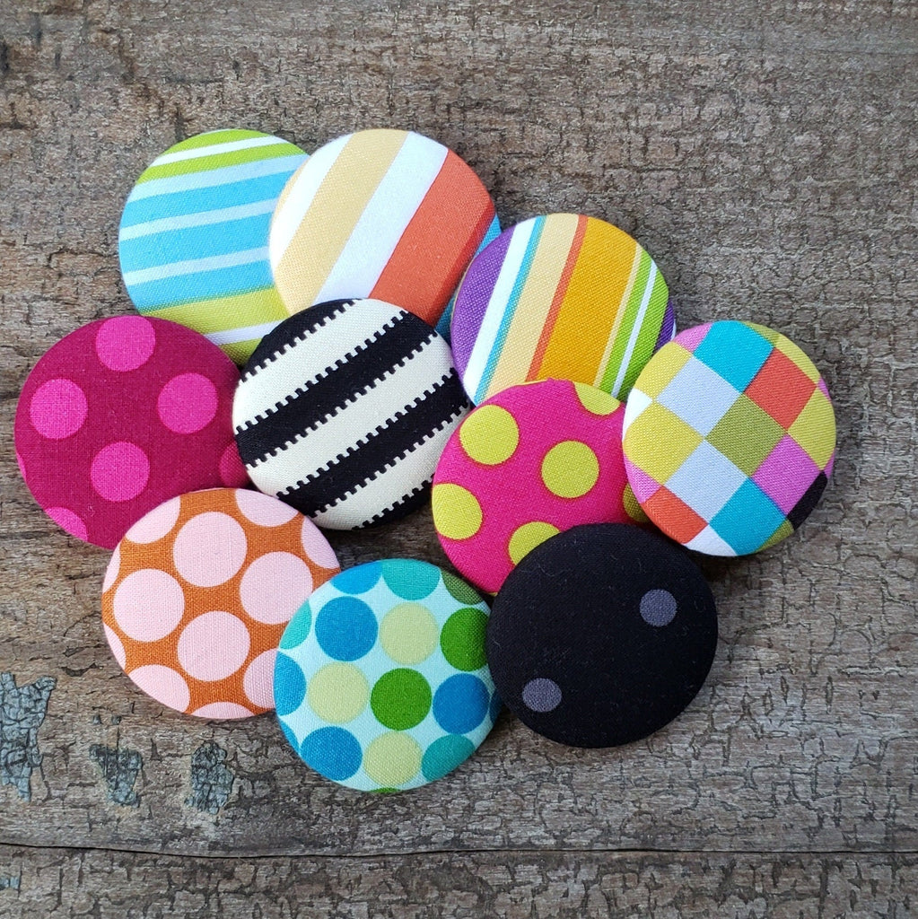 Sew On Buttons - Colorful Sewing Notions Large Polka Dot