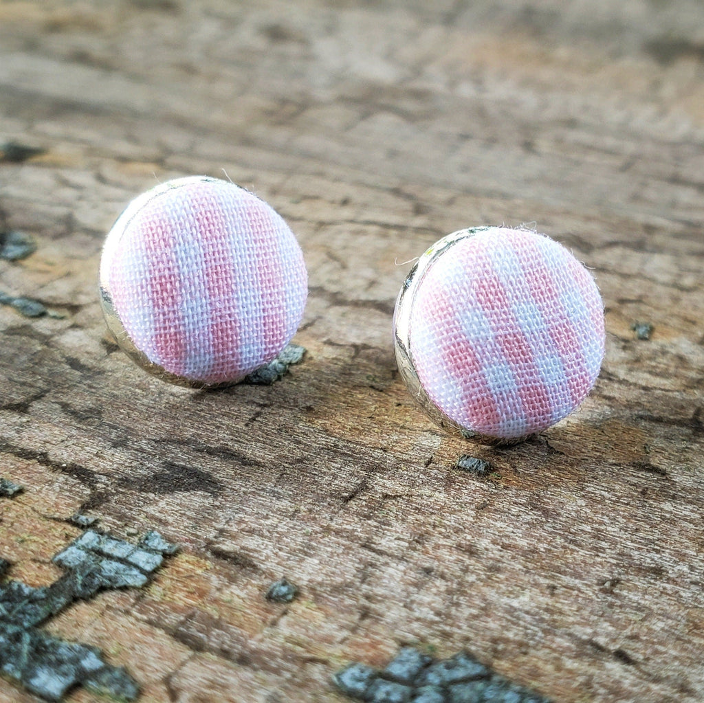 Earring Studs - Silver Plaid Bezel Stud Earrings Set