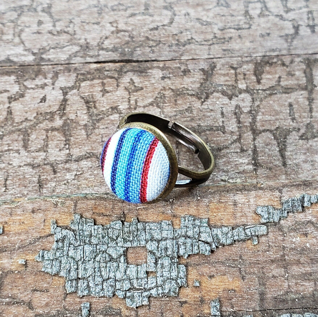 Handmade American Flag Ring - patriotic jewelry