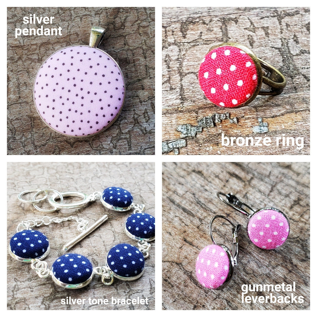 Polka Dot Jewelry Set - Choice of Metal Finish