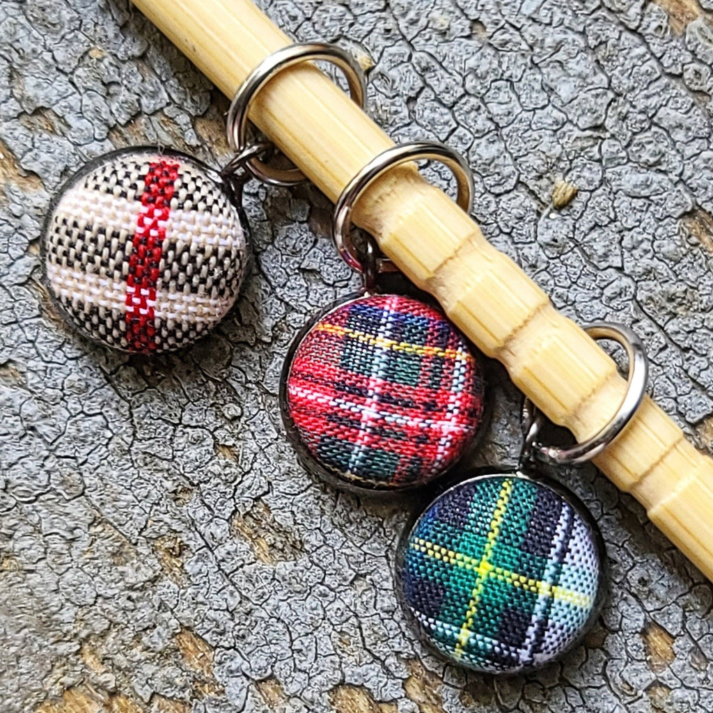 Tartan Plaid Knitting Stitch Markers