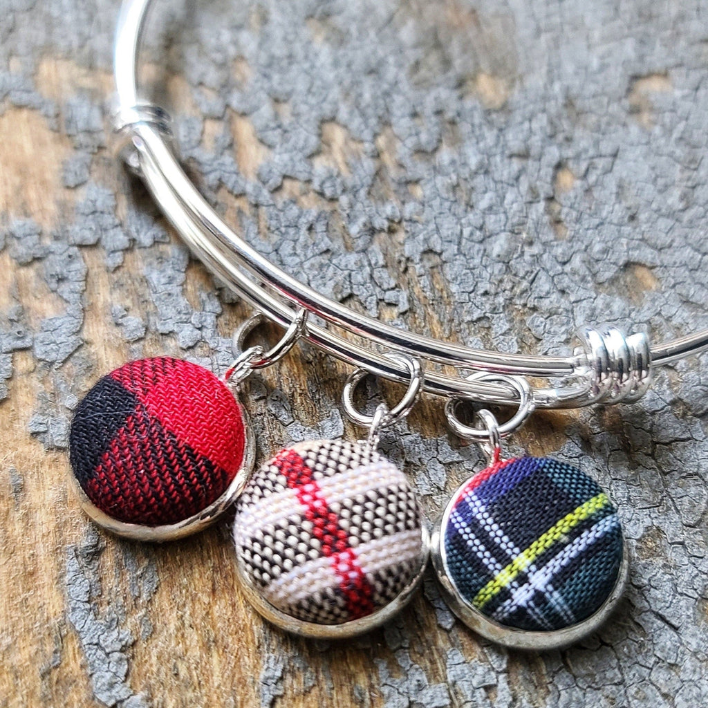 Bracelets - Scottish Tartan Plaid Charm Bracelet